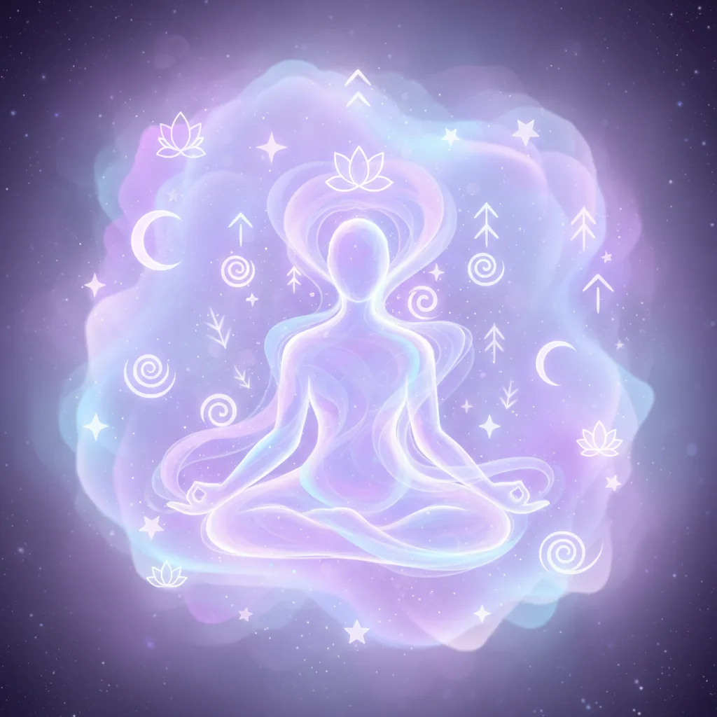 An illustration of aura colors and their meanings