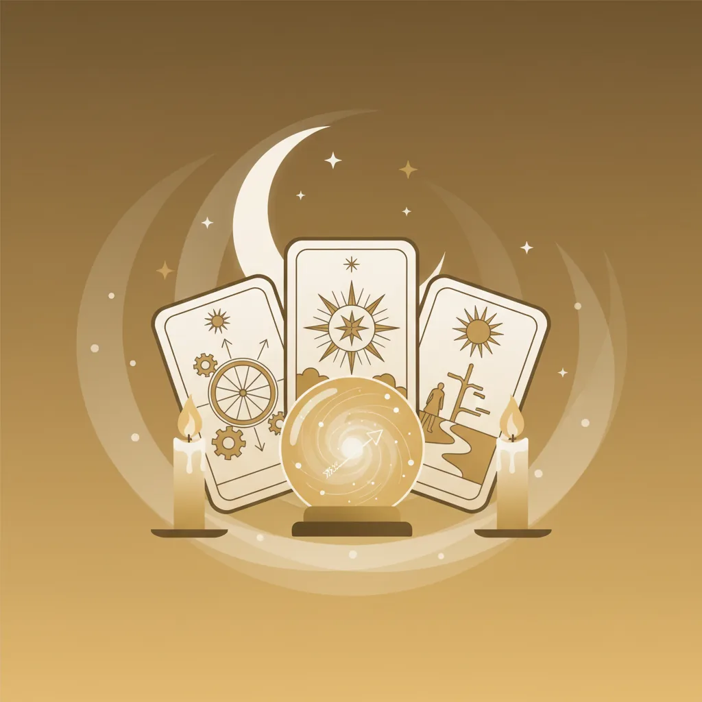 An illustration of career choices and psychic guidance