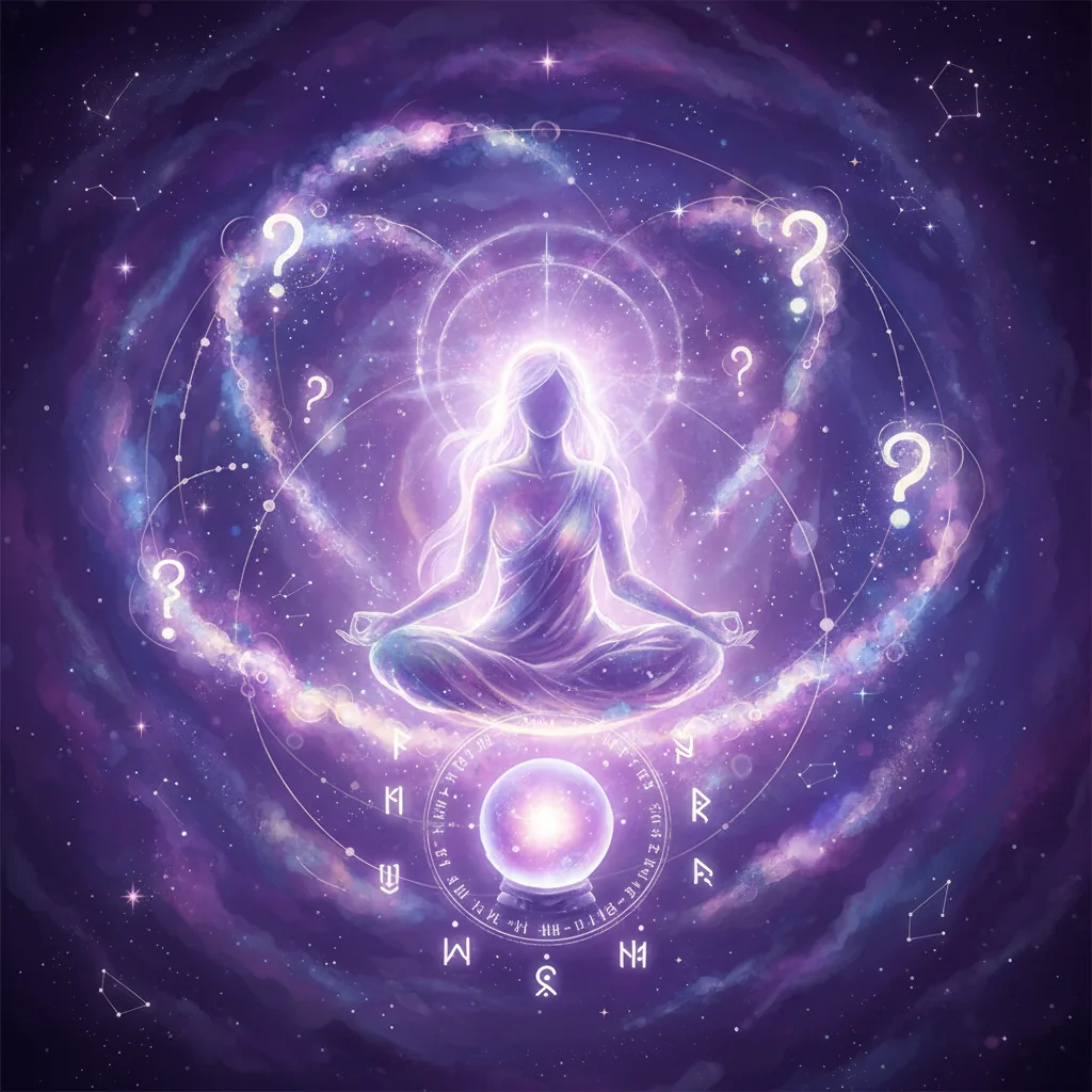 An illustration about asking useful questions in a psychic reading