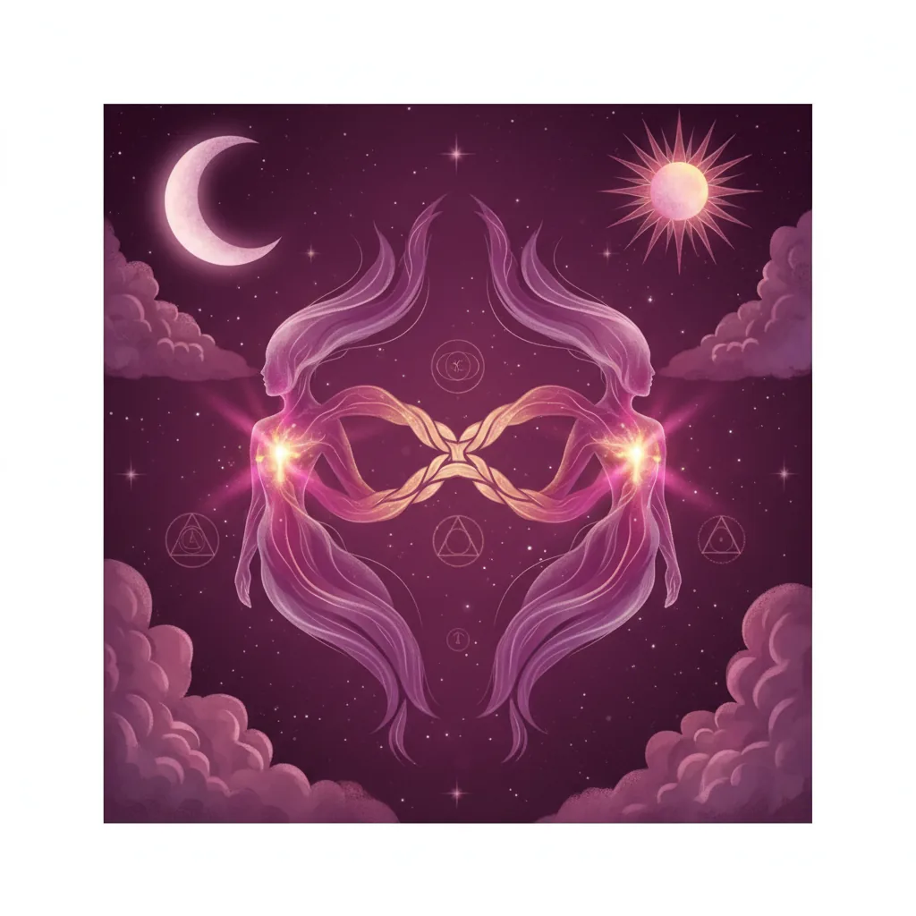 An illustration of a twin flame connection