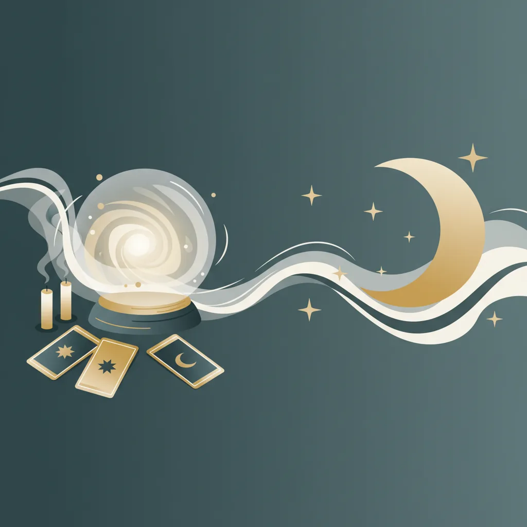 An illustration of a first psychic consultation